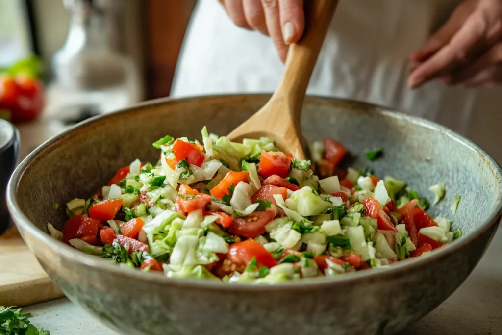 Mixing Vegetables for show show