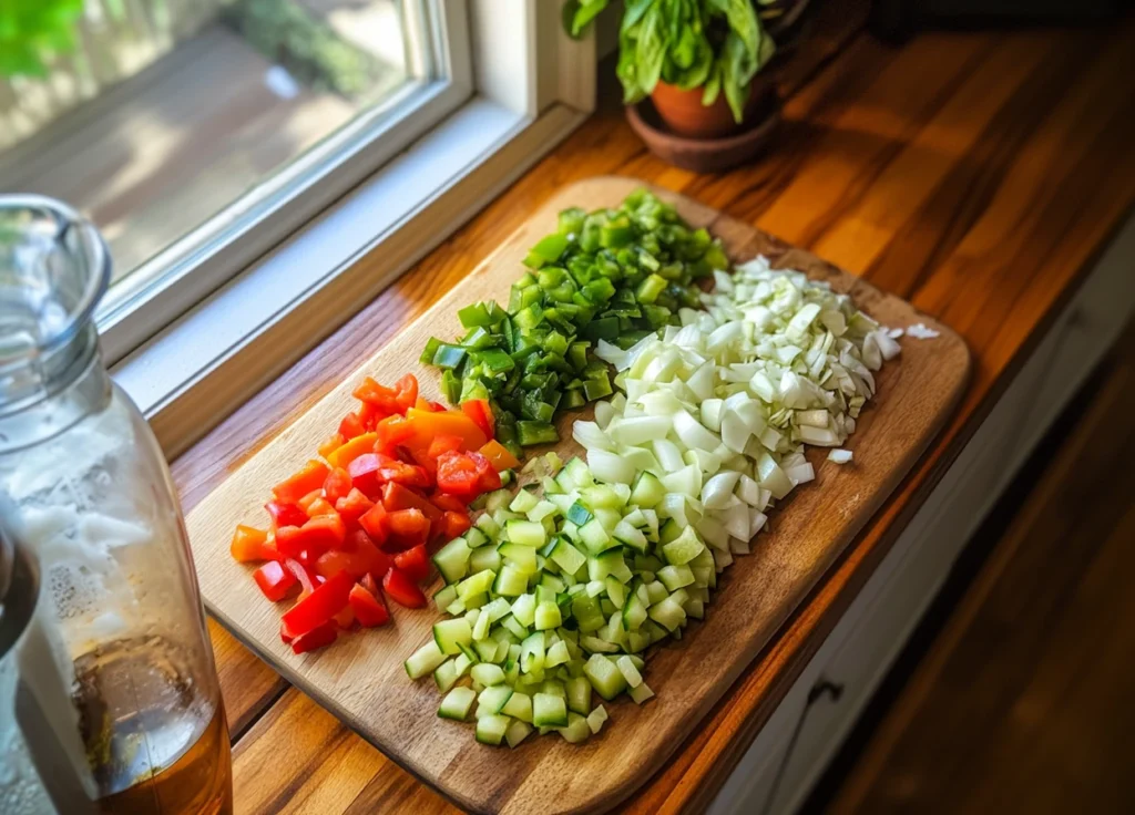 Preparing Ingredients for chow chow