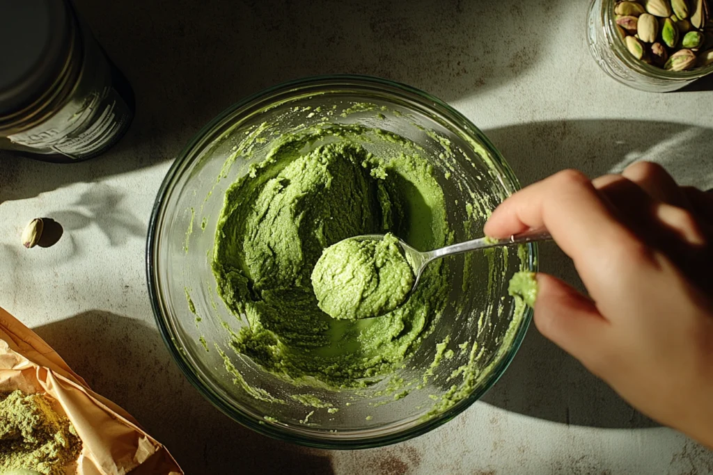 Preparing the Pistachio Filling