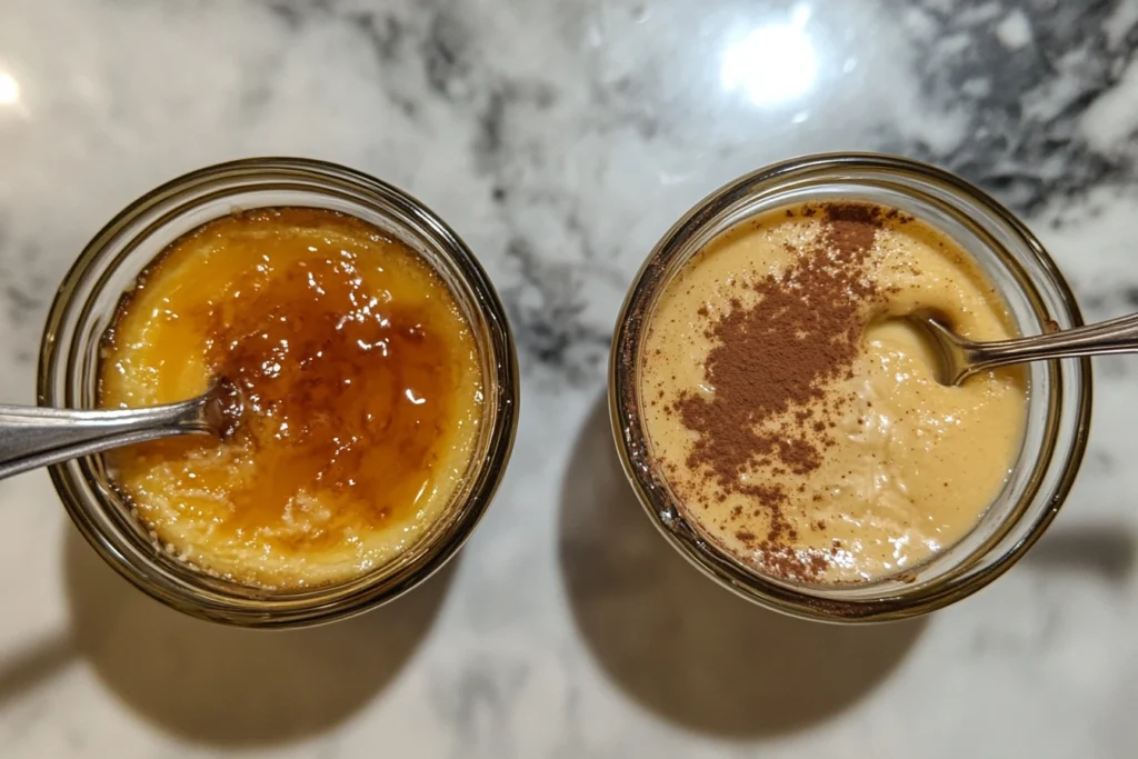 difference between crème brûlée and custard 