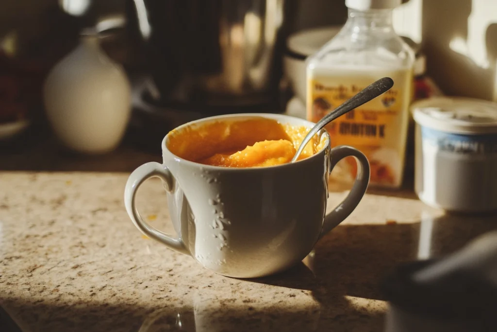 Adding Pumpkin Puree and Wet Ingredients