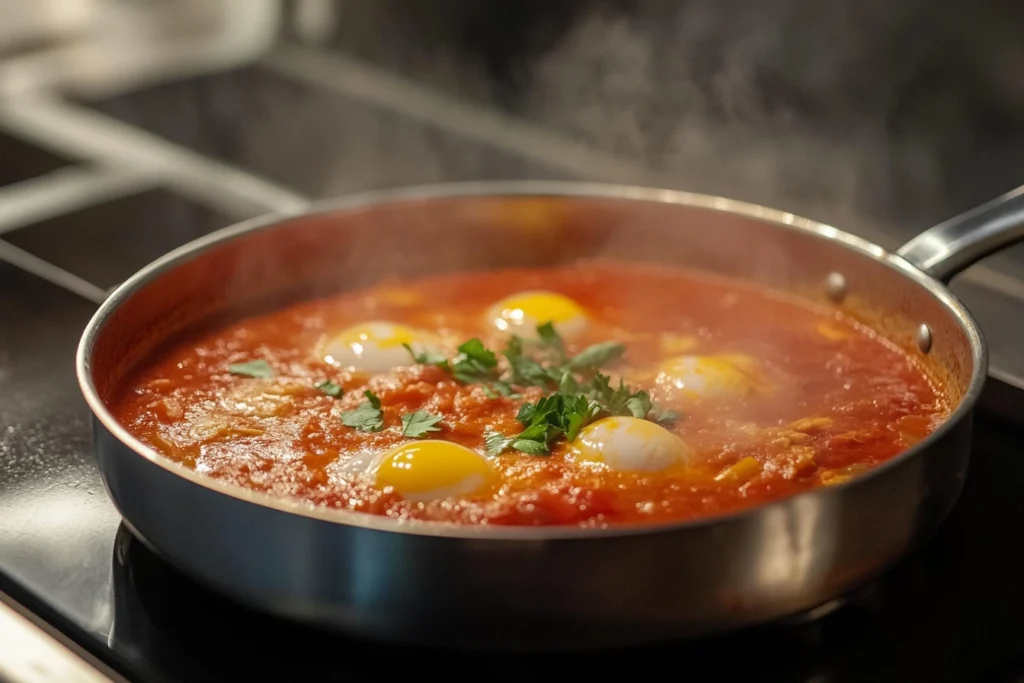 Cooking the Base of shakshuka. how many calories are in shakshuka