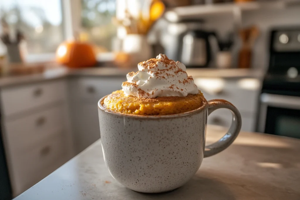 Finished Pumpkin Mug Cake