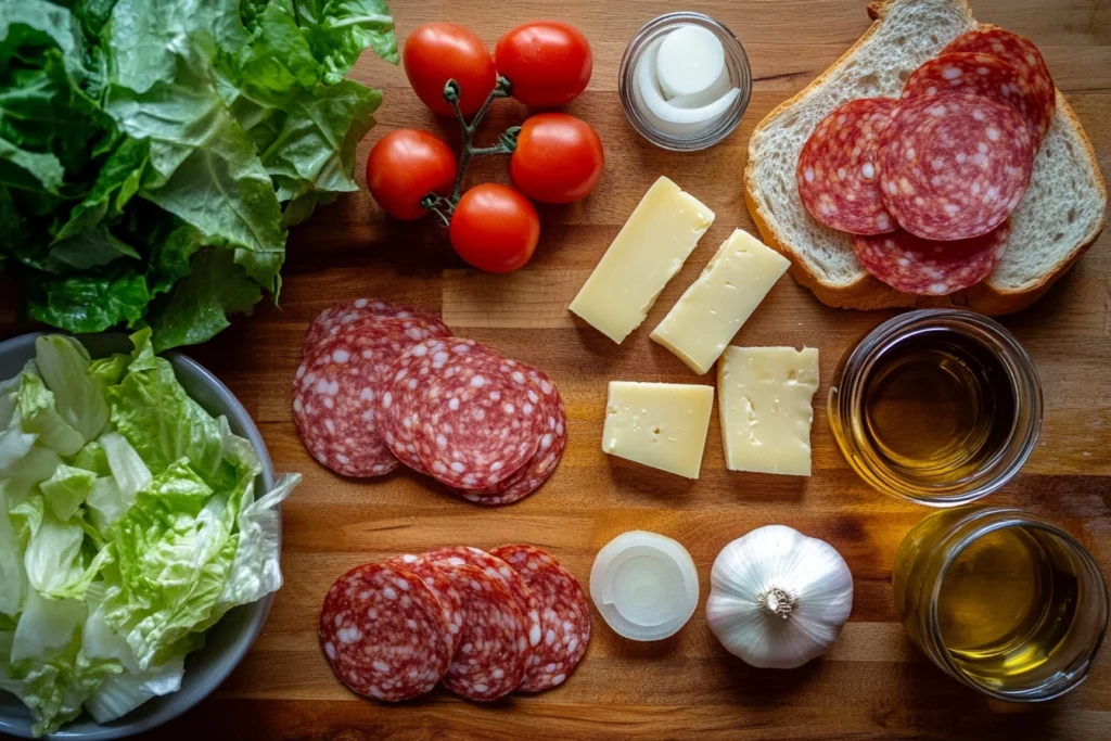 Ingredient of Famous Italian Sandwich