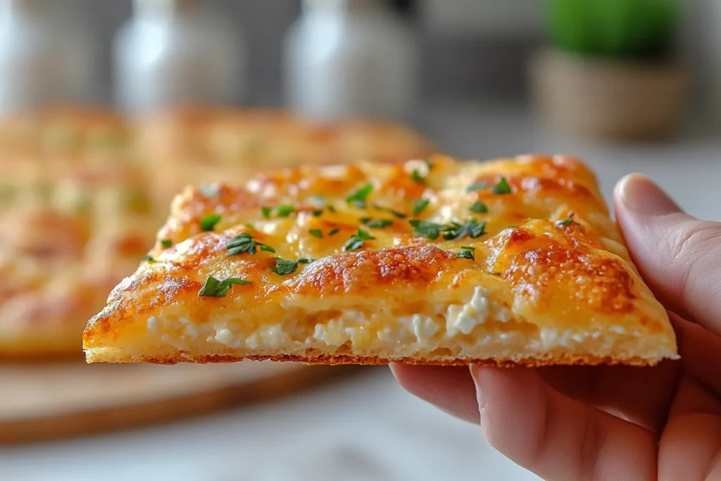 Side View of Hand Holding a Flatbread