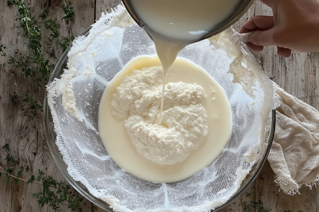 Straining the Yogurt