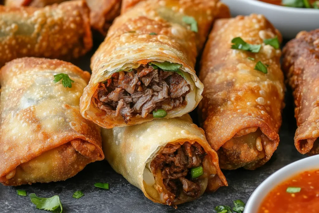 Variations on the Classic Philly Cheesesteak Egg Rolls