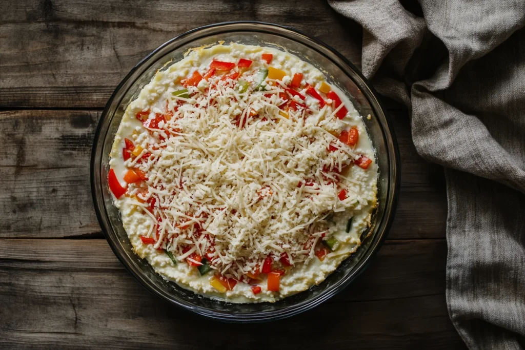 A top-down view. Does Cottage Cheese Taste Good with Eggs