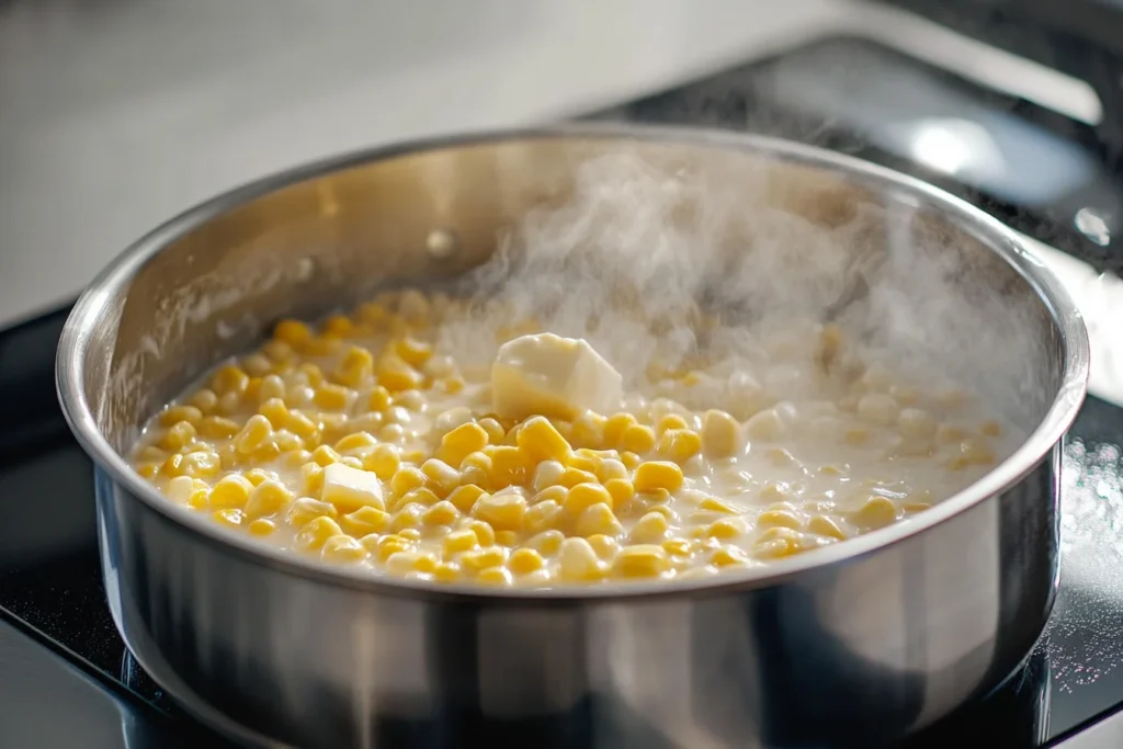 Creamed Corn in the making